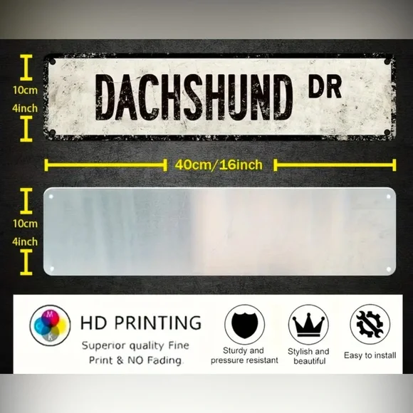 NEW Dachshund Drive Street Sign - Picture 3 of 3